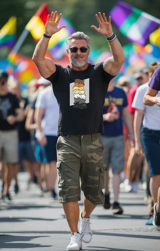 Cute Gay Bear Pride T-Shirt - Bear Flag 7 Colours