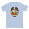 Light blue gay bear shirt featuring two bears and the phrase 'Feed Me to the Bears'.