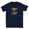 Funny Cinco De Mayo LGBT Shirt | Pico De Gayo | colorful graphic design on navy shirt.