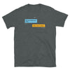 Funny Gay Grindr Conversations - Funny Bottom Bread T-Shirt in dark grey with humorous text.