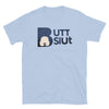 Light blue gay shirt featuring bold 'BUTT SLUT' design for LGBTQ pride.