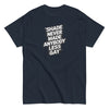 Funny Gay Shirt featuring 'Shade Never Made Anybody Less Gay' text design.