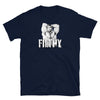 Funny Muscle Bear Gay Shirt for men, Filthy Tee, Gift for Gay Guy, Sarcastic LBGTQ Shirt design on navy t-shirt.