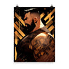 Gay Allen: ADAM, Gay Print, Gay Muscle Bear Art, muscular man silhouette poster.