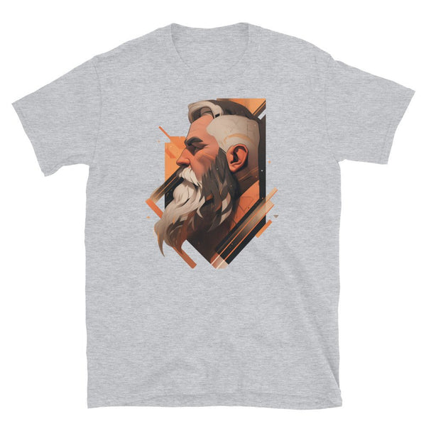 Gay Art: David, Gay Muscle Bear Art, Hot Gay Bear, Jock Muscle, Bearded Hot Daddy Unisex T-Shirt featuring bearded man graphic.