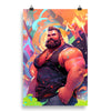 Gay Art: Tom, Gay Print, colorful muscular bear illustration, LGBT pride decor.