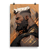 Gay Art: ZAK, Gay Print, Gay Muscle Bear Art, Hot Gay Bear, Jock Muscle, Bearded Hot Daddy Poster featuring a muscular man with a beard.