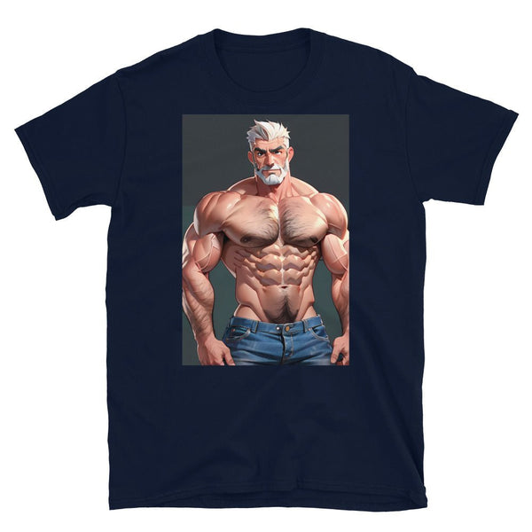 Gay Bear Jock T-Shirt Bear Pride Outfit Daddy Bear Muscle Bear Gift for Bear 2, featuring a muscular character design.