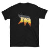 Gay Bear Men Shirt - Cute Gay Bear Paw Pride Flag Colors for Gay Bear Cubs 15 on a black tee.