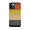 Gay Bear Pride Flag Wooden Texture Print iPhone® Clear Case with warm earthy colors