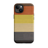 Gay Bear Pride Flag Wooden Texture Print iPhone® Clear Case featuring earthy color stripes.