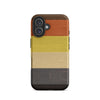 Gay Bear Pride Flag Wooden Texture Print iPhone® Clear Case with colorful striped design.