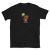 Gay Bear Pride Shirts LGBTQ Ally Gift Shark Rainbow Gay Flag Funny LGBTQ Pride featuring cartoon bear holding rainbow flag.