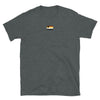 Dark heather t-shirt featuring Gay Bear Pride Subtle Flag design, comfy and durable fabric.