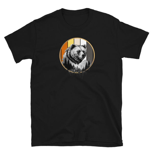 Gay Bear Pride Tshirt Graphic Gay Daddy Bear T-Shirt | Cub Pride Tee | LGBT Bear Shirt design on black tee.