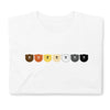 Gay Bear T-Shirt - Cute Cub Colors featuring graphic of colorful bear faces.
