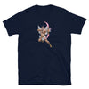Gay Cupid Daddy Valentines Unisex T-Shirt - Gay Queer Tee Halloween Shirt, navy with graphic design of Cupid.
