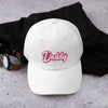 Gay Dad cap Gay Daddy hat | White cap with embroidered 'Daddy' text | Gay pride apparel
