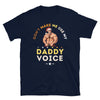 Funny gay shirt featuring muscular Santa, Christmas theme, Gay Daddy Bear Leather Xmas -Christmas Don't Make Me Use My Daddy Voice T-Shirt.