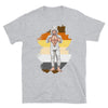 Gay Daddy Bear Shirt - Polar Bear Onesie with colorful background and muscular model.