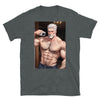 Gay Daddy Jock T-Shirt Bara Pride Outfit Daddy Bear Muscle Bear Gif with muscular man graphic.