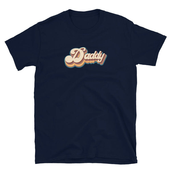 Gay Daddy shirt with retro design on a navy blue t-shirt, ideal gay gift.