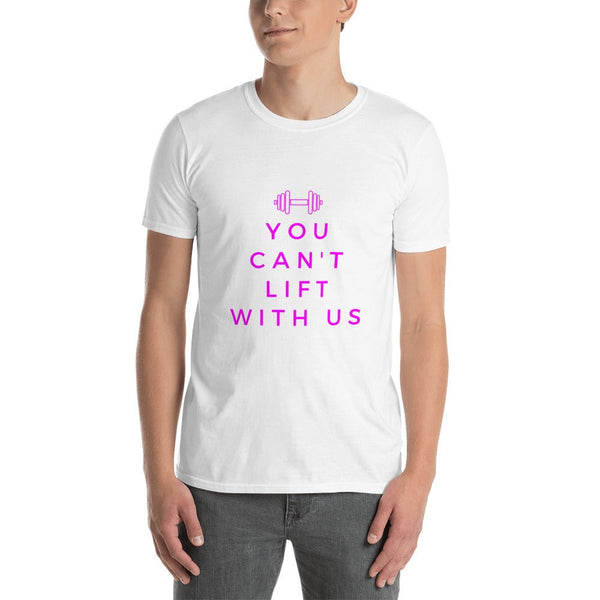 Gay Gym Bros Shirt - Mean Girls Inspired Gay T-Shirt featuring a white tee with pink text.
