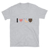 Sport grey gay shirt with bear graphics, fun pride apparel for LGBTQ community.
