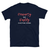 Gay Kinky Tshirt / BDSM Tshirt / Daddy & Babyboy design on navy shirt.