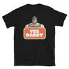 Gay Leather Daddy T Shirt featuring sexy bear graphic with text 'YES DADDY'.