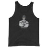 Gay Leather Daddy Tank Top for Dom featuring a muscular man in leather attire.