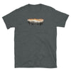 Gay Men's Tshirt - Gay Bear Pride Tee - Bear Flag Pride Colours, Gay Parade design on a dark grey shirt.