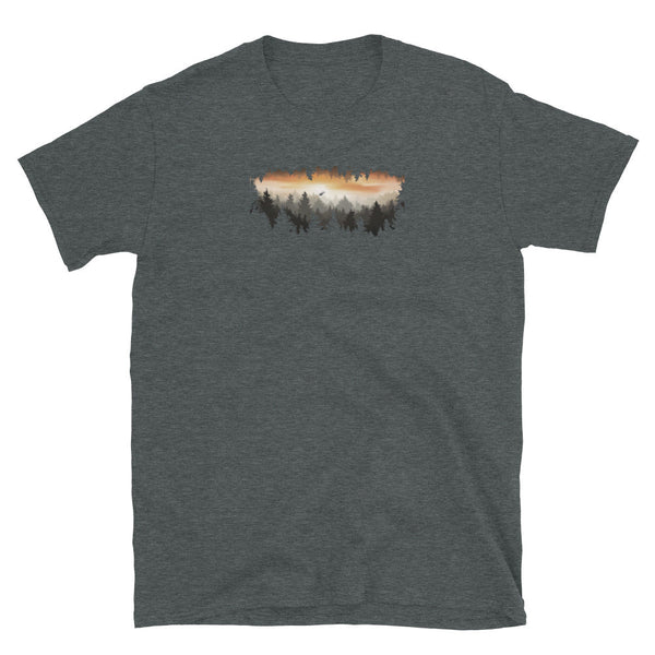 Gay Men's Tshirt - Gay Bear Pride Tee - Bear Flag Pride Colours, Gay Parade design on a dark grey shirt.