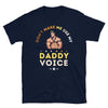 Gay Older Daddy Bear Leather - Pride Don't Make Me Use My Daddy Voice 2 T-Shirt black with graphic design.