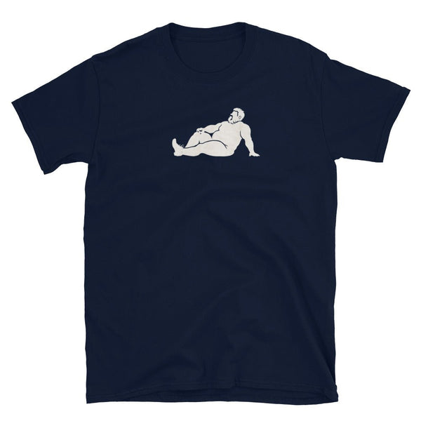 Gay Older Daddy Shirt - Gay Bear Shirt - Pride Outfit - Gay LGBTQ featuring a playful bear graphic on navy cotton.