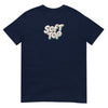 Navy blue gay shirt featuring 'SOFT TOP' text, part of gay pride apparel.