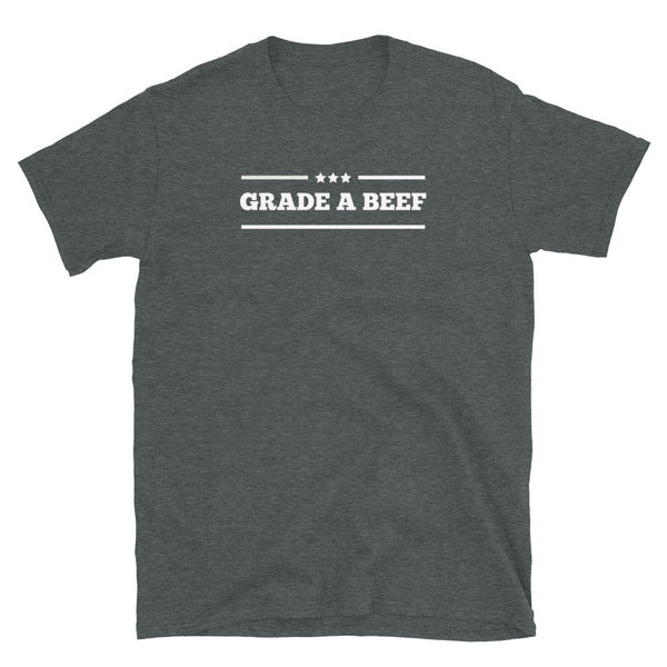 Grade A Beef Flag Shirt PrideT shirt for Gay Bear Men Community 44 in dark heather.