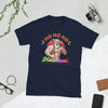 Funny gay shirt featuring muscular Santa and colorful text design, perfect for gay pride apparel.