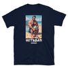 Hot Bear Summer Gay Bear T-shirt featuring a toned man at the beach with volleyball.