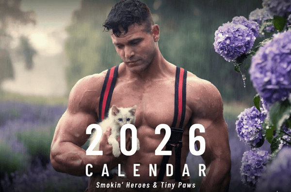 Hot Heroes and Kitten Cuddles 2026 Calendar – Sexy Firefighter Hunks with Cute Cats