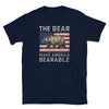 Navy blue gay shirt with bear graphic and patriotic design, I Choose The Bear - Team Bear - Make America Bearable.