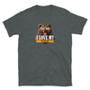 Grey gay shirt with bear graphic and text 'I love my husbear'. Perfect for LGBTQ pride.