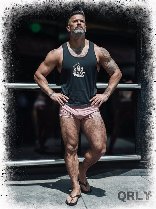 Gay Pride Woof Daddy Bear Tank Top | LGBTQ+ Queer Vest | Homo Tee | Gay Pride Shirt | Queer T-Shirt | LGBTQ Clothing