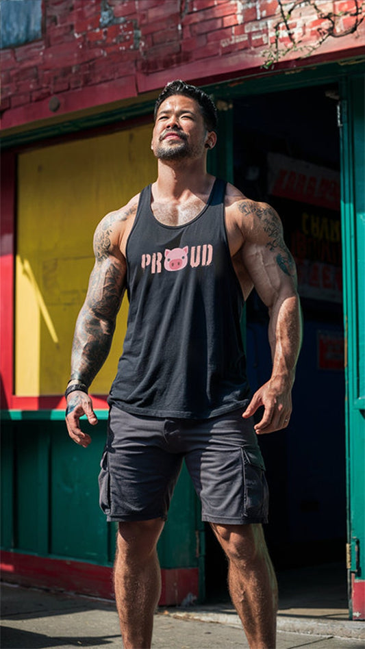 Proud Pig - Gay Bear Tank Top / Gay Pride Gay Bear Gift