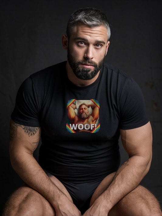 Woof! Gay Hairy Daddy Bear T-Shirt