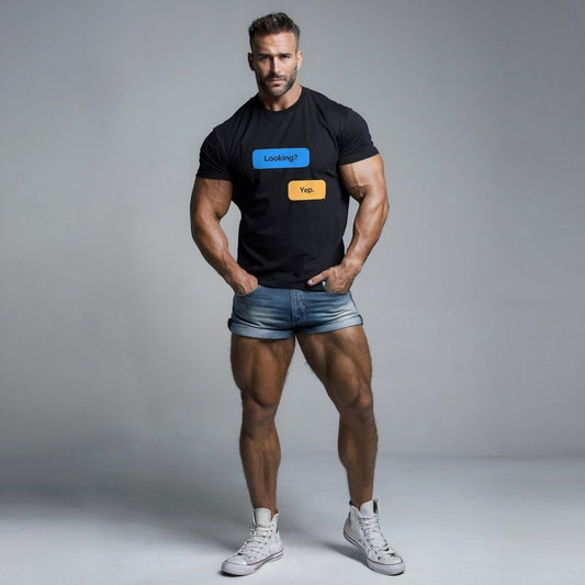 Funny Gay Hookup Cruising Shirt for Men Looking? Yep. Grindr dialogues