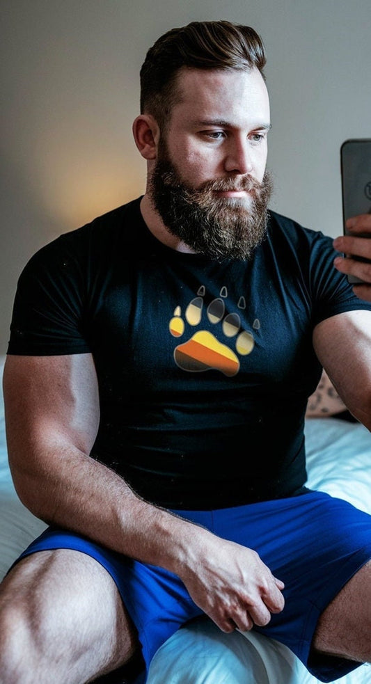 Gay Bear Men Shirt - Cute Gay Bear Paw Pride Flag Colors for Gay Bear Cubs 16