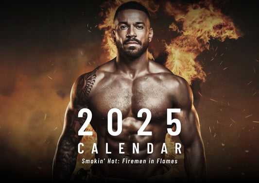 Smokin' Hot: Firemen in Flames 2025 Calendar – Sexy Firefighter Hunks Wall Calendar