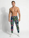 colorful abstract men's leggingsArt Print Compression Pants