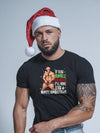 Model wears funny gay shirt featuring 'Jingle My Bells Daddy Santa Christmas' design.